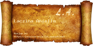 Laczina Aniella névjegykártya